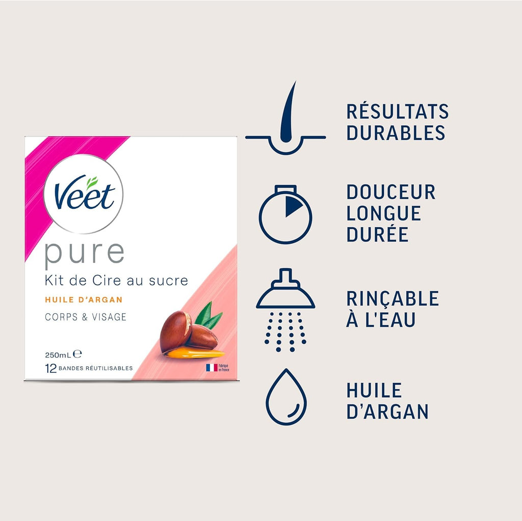 Veet Minima Cire Chaude au Sucre à l'Huile d'Argan 250 ml