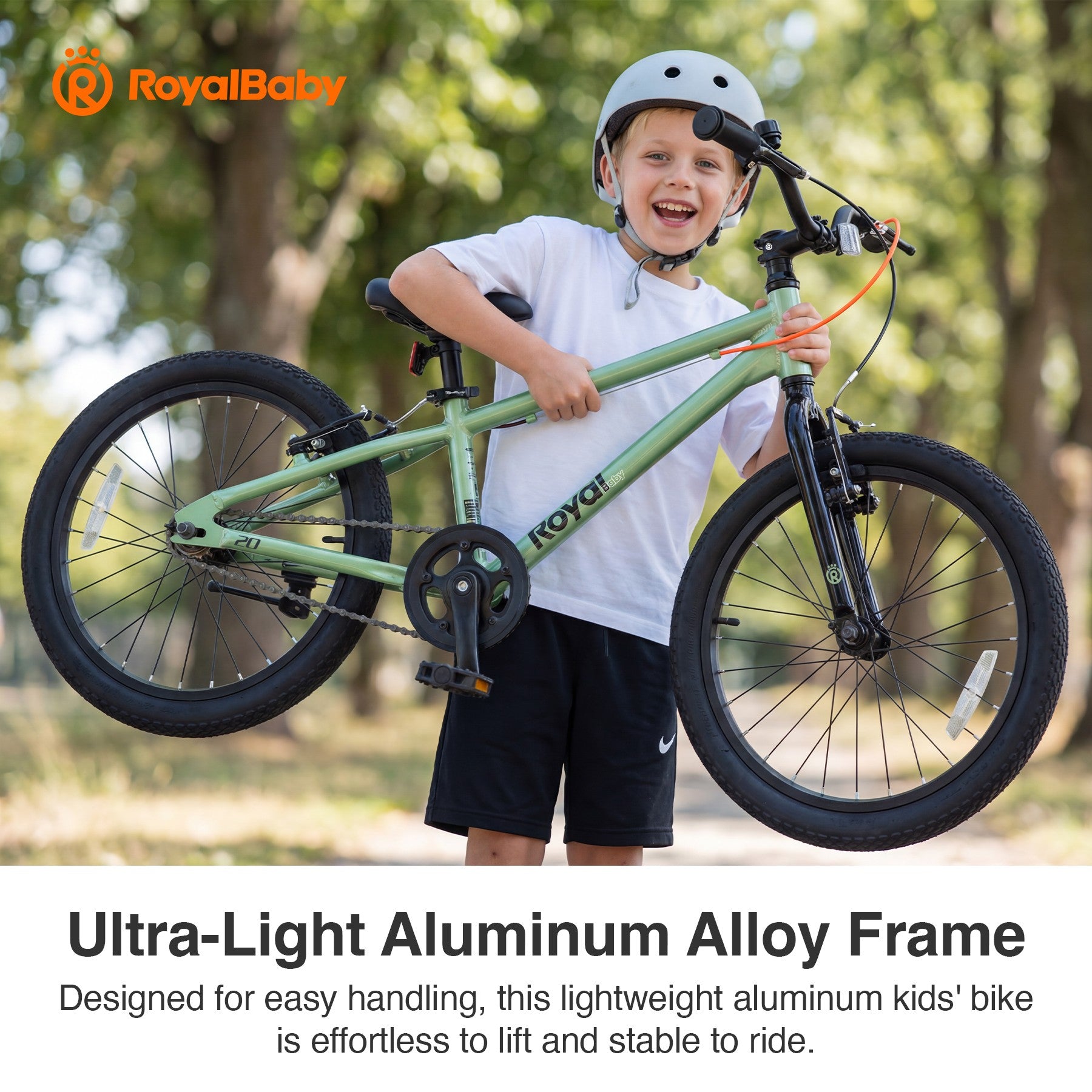 RoyalBaby+ Vélo pour enfants+ Aluminium Freestyle PRO+ 18 pouces Vert, Poids net 6,9 kg