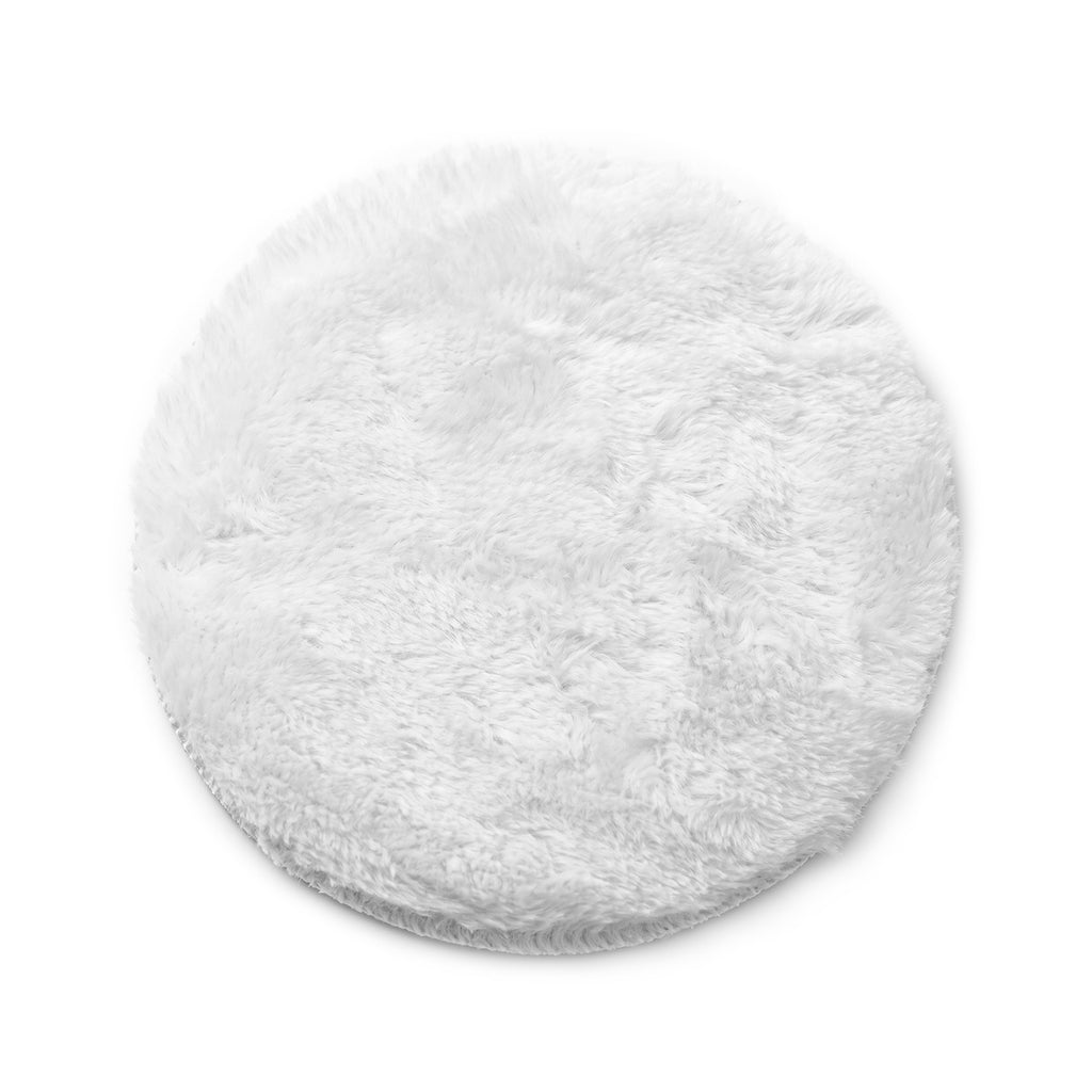 Tampon de polissage en laine synthétique 100 mm avec fixation auto-agrippante, compatible avec ponceuse 10 cm, paquet de 1, parfait pour polissage voiture, phare et sol en liège