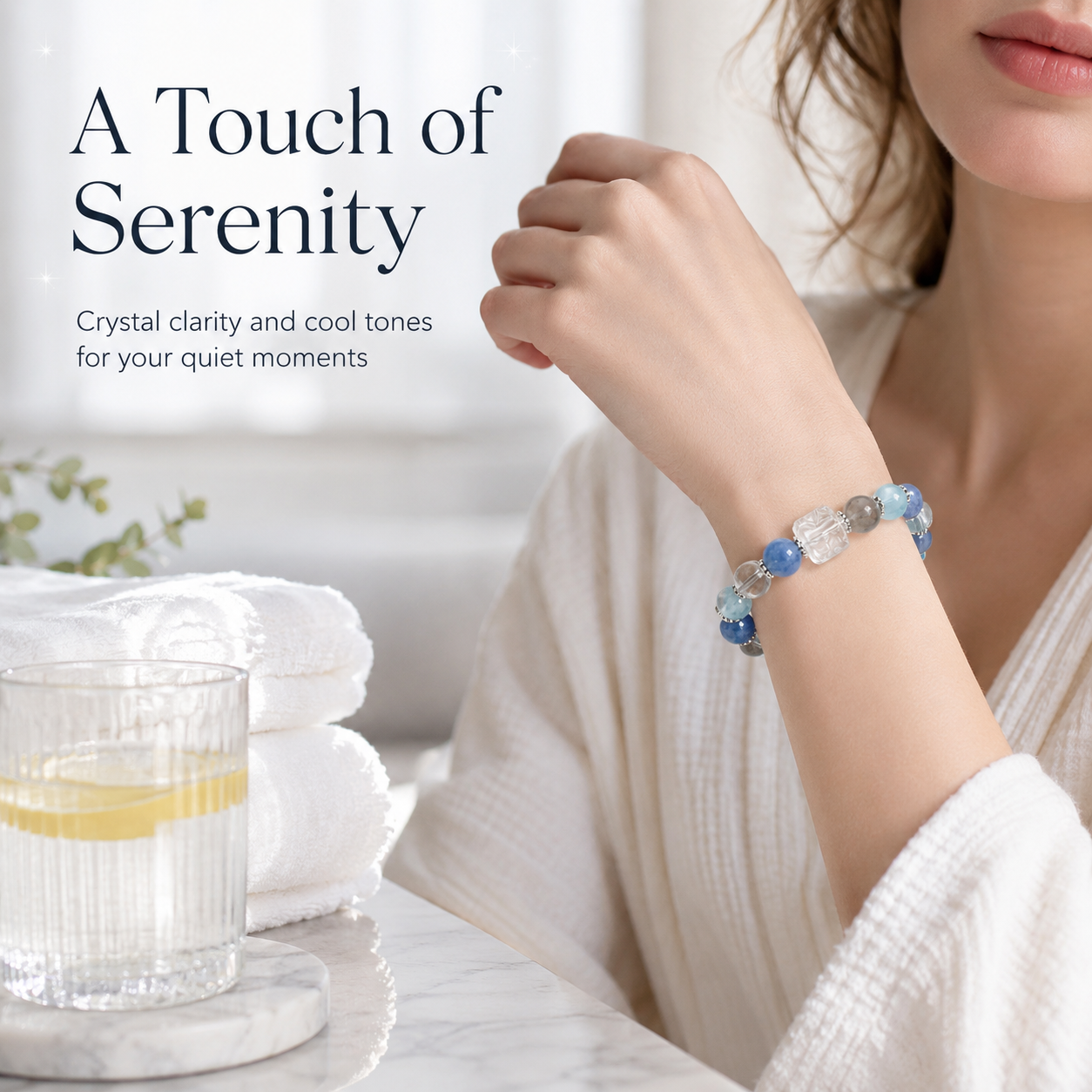 VoxorAI L8 Bracelet en cristal, Collier et bracelet en perles originaux faits main à faire soi-même pour chance et richesse, Style haut de gamme tendance luxe discret