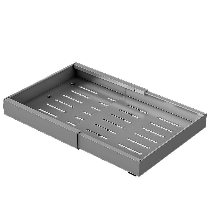 VIVREAL étagère de rangement extensible, petit modèle gris, panier coulissant, acier inoxydable, réglable 12.6–20.5 pouces, facile à installer, modèle S32G, promotion de la Fête du Printemps, choix privilégié pour cadeau annuel