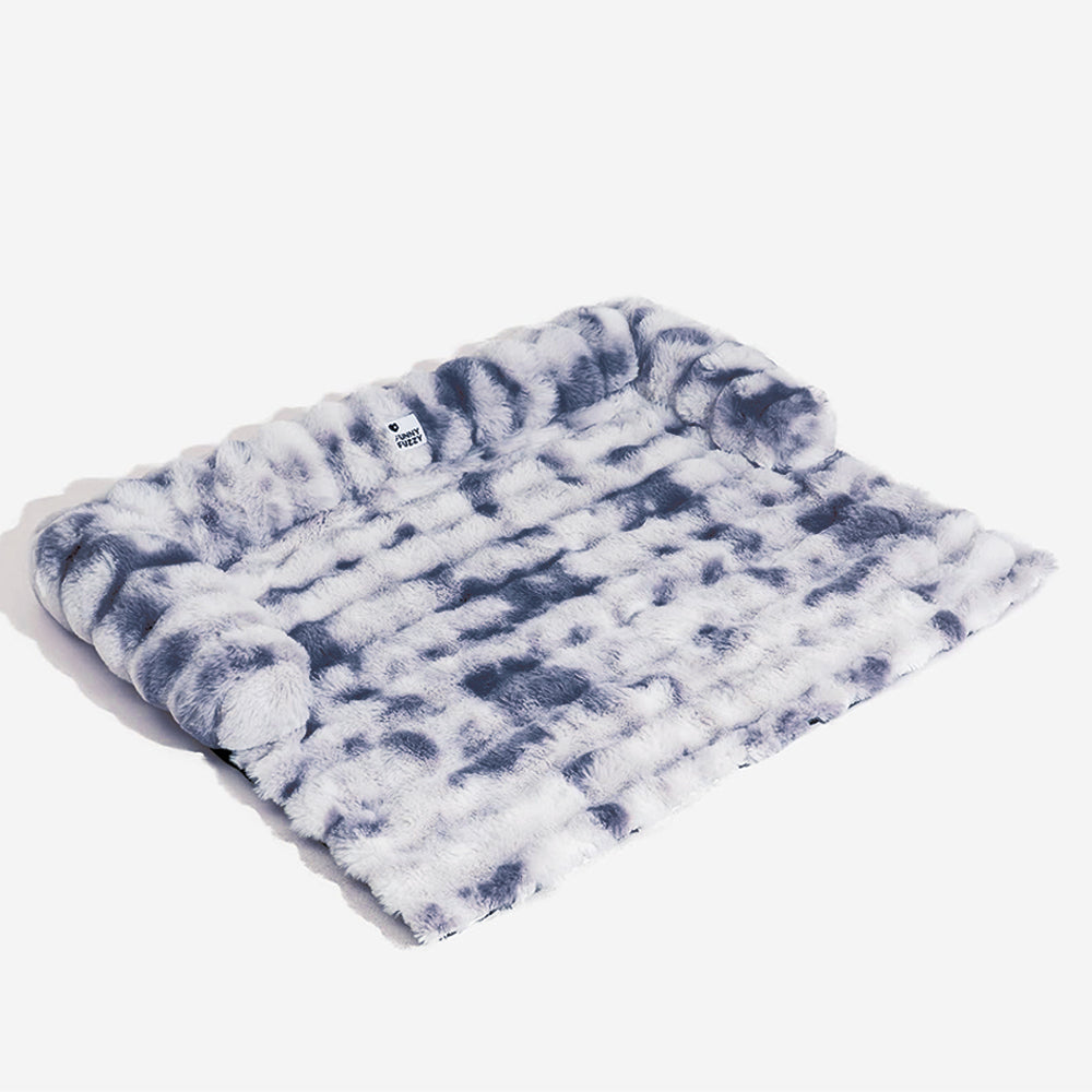FUNNYFUZZY Tapis de canapé protecteur pour animaux, lit apaisant moelleux en peluche pour chien et chat, taille S, Bleu