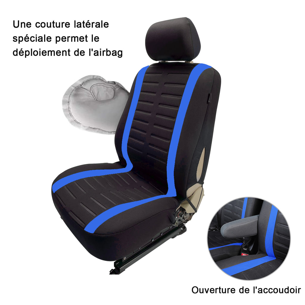Porbi Y37716 Ensembles de housses de siège auto Bleu