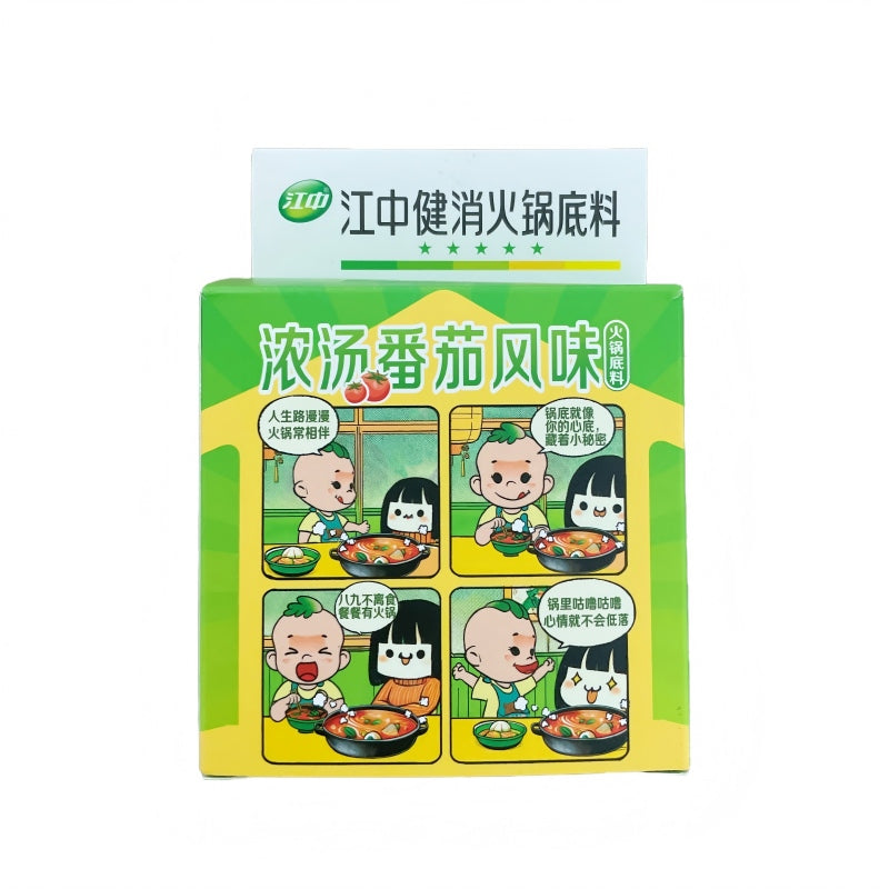 Jiangzhong Base de bouillon pour fondue chinoise saveur tomate à la crème 90 g
