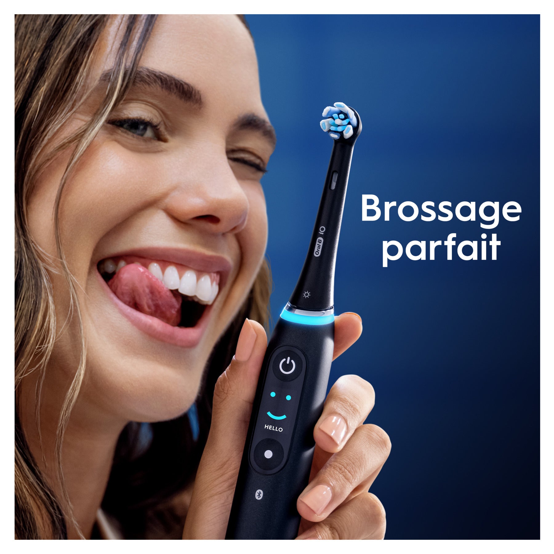 Oral-B iO Gentle Care Noir - Brossettes de Rechange Originales pour Brosse à Dents Électrique - Gencives Sensibles - Pack de 6