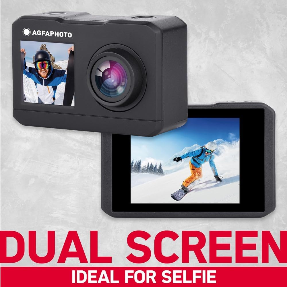 AgfaPhoto Actioncam 2.7K avec boîtier étanche et accessoires