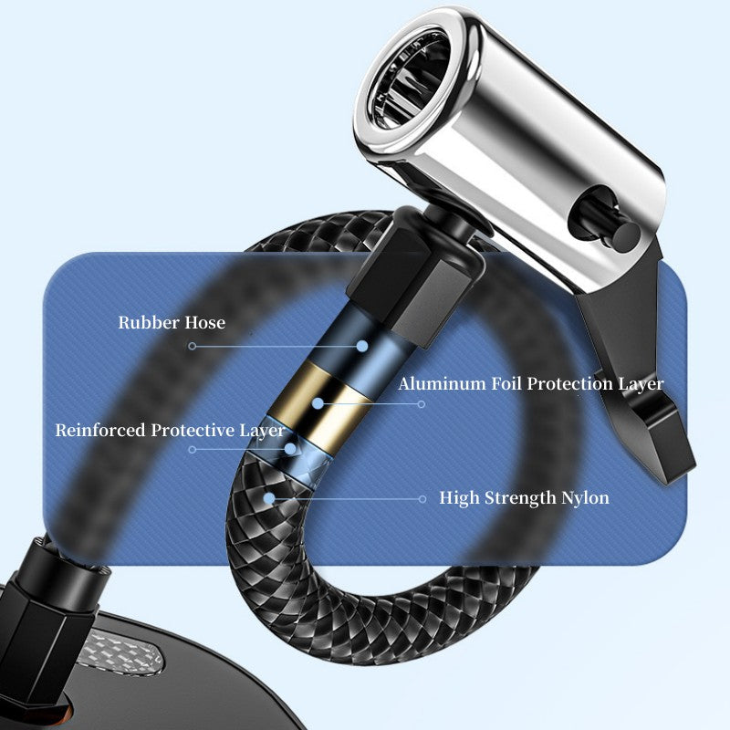 HELLO LEIBOO Pompe à air 6000 mAh double alimentation avec écran numérique, Mini portable avec lampe LED, pour gonfler pneus de voiture, moto et vélo, et ballons