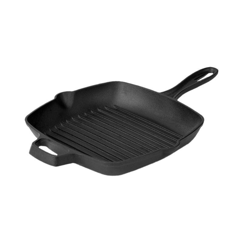 COOKER KING Poêle à frire carrée en fonte pour steak 26 cm