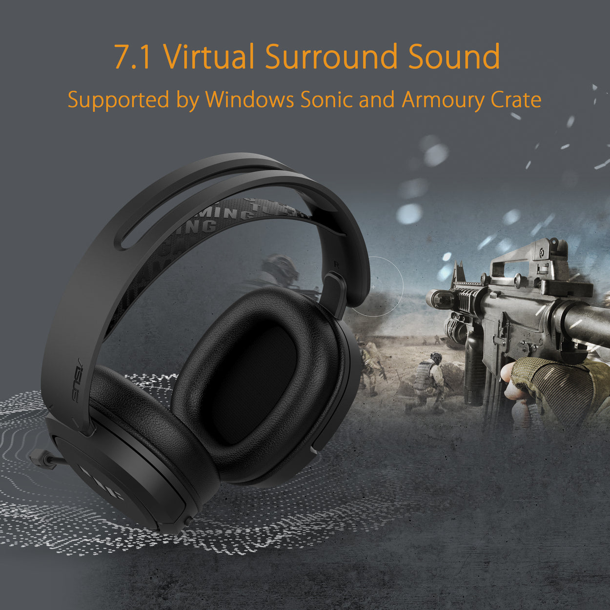 ASUS TUF H1 Casque Gaming Sans Fil - Noir