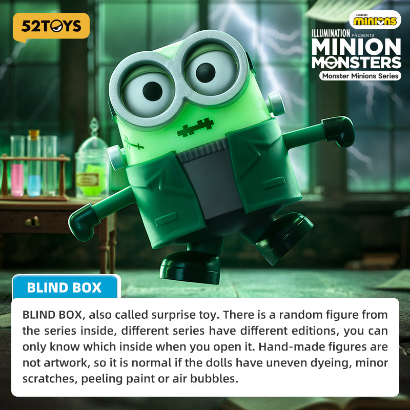 52TOYS Série Minions - Figurine mécanique à ressort articulée, boîte mystère, jouet tendance, produit dérivé Universal, envoi aléatoire