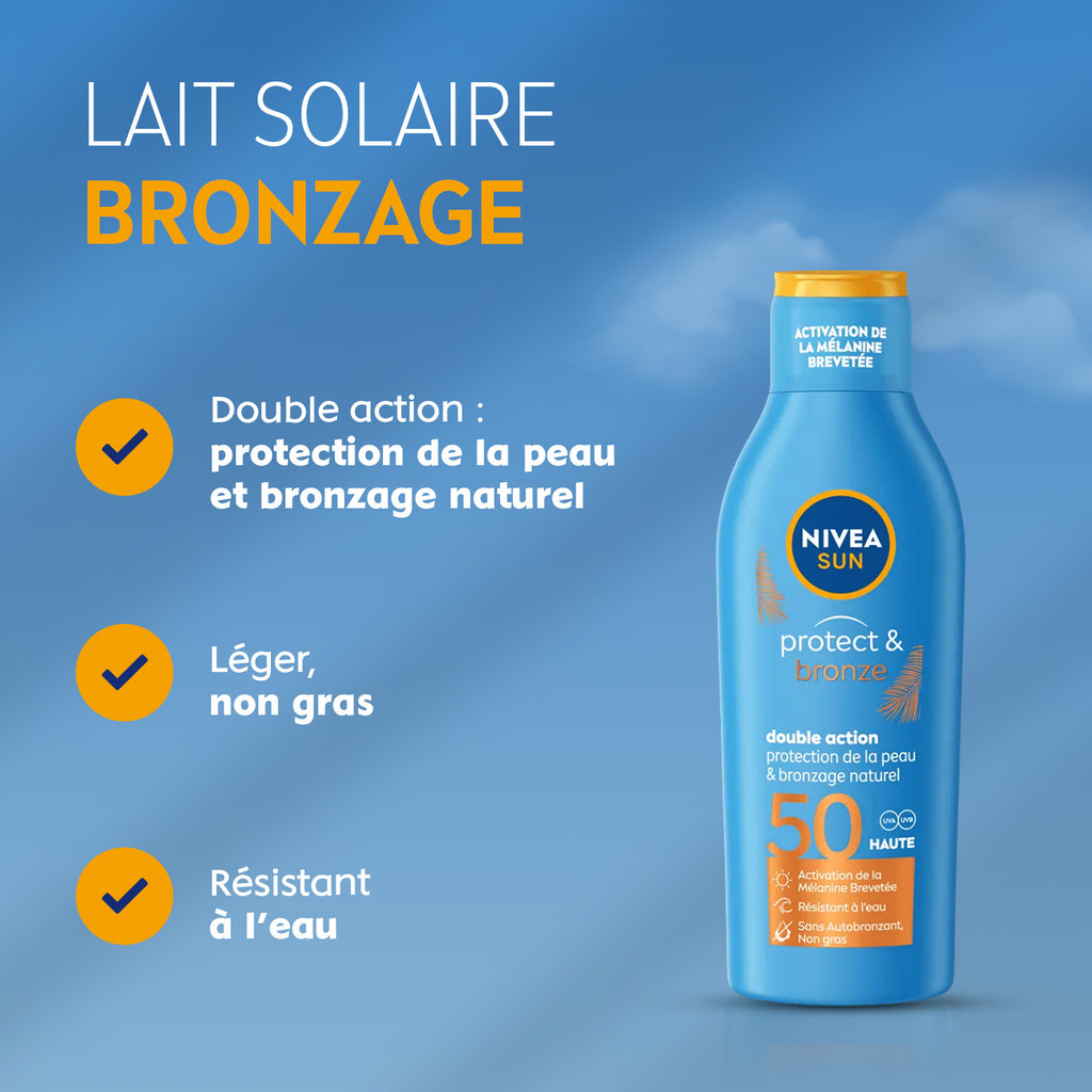 NIVEA SUN Protect & Bronze Lait solaire SPF 50 - 200 ml