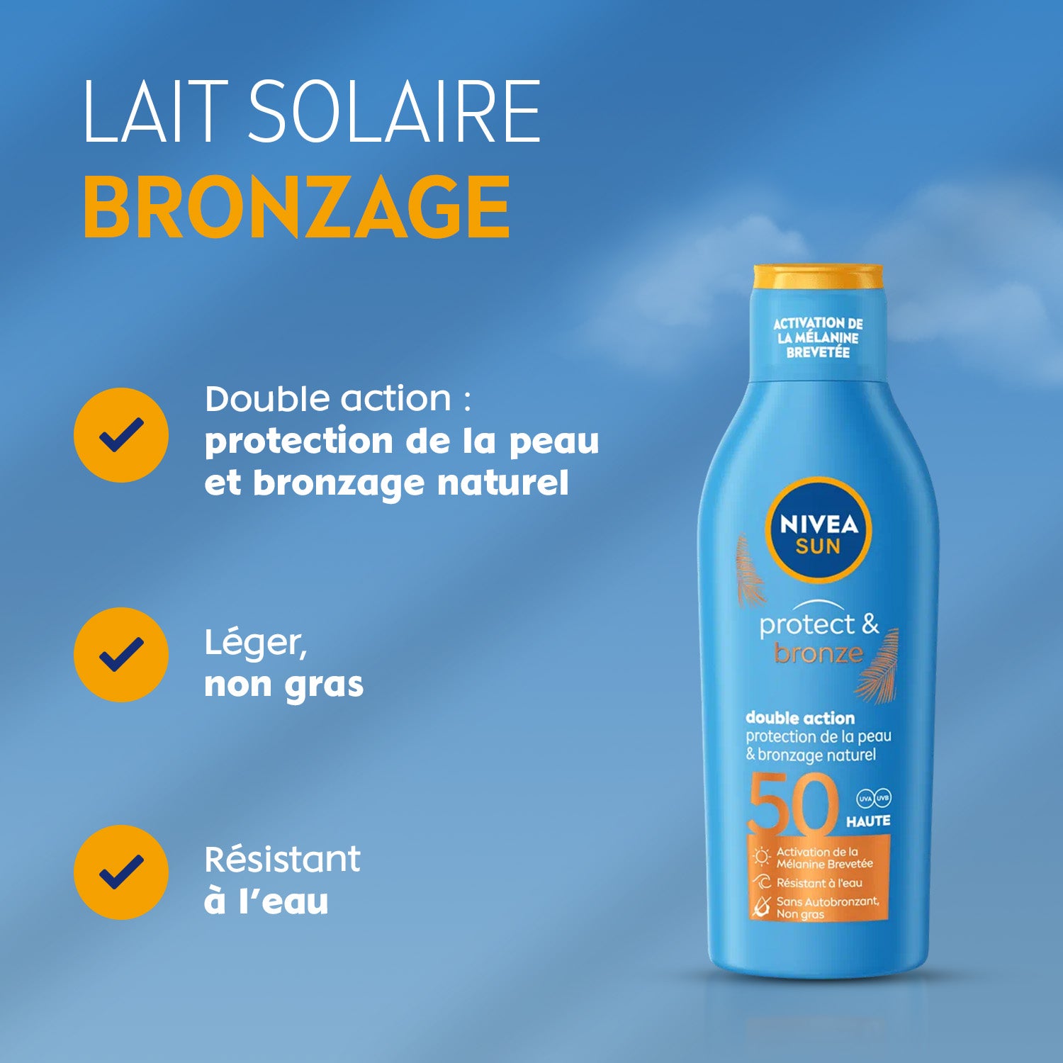 NIVEA SUN Protect & Bronze Lait solaire SPF 50 - 200 ml