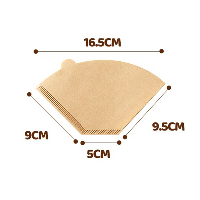 Maxcook Filtres à café #4 jetables non blanchis en papier naturel 16,5 cm - 100 pièces