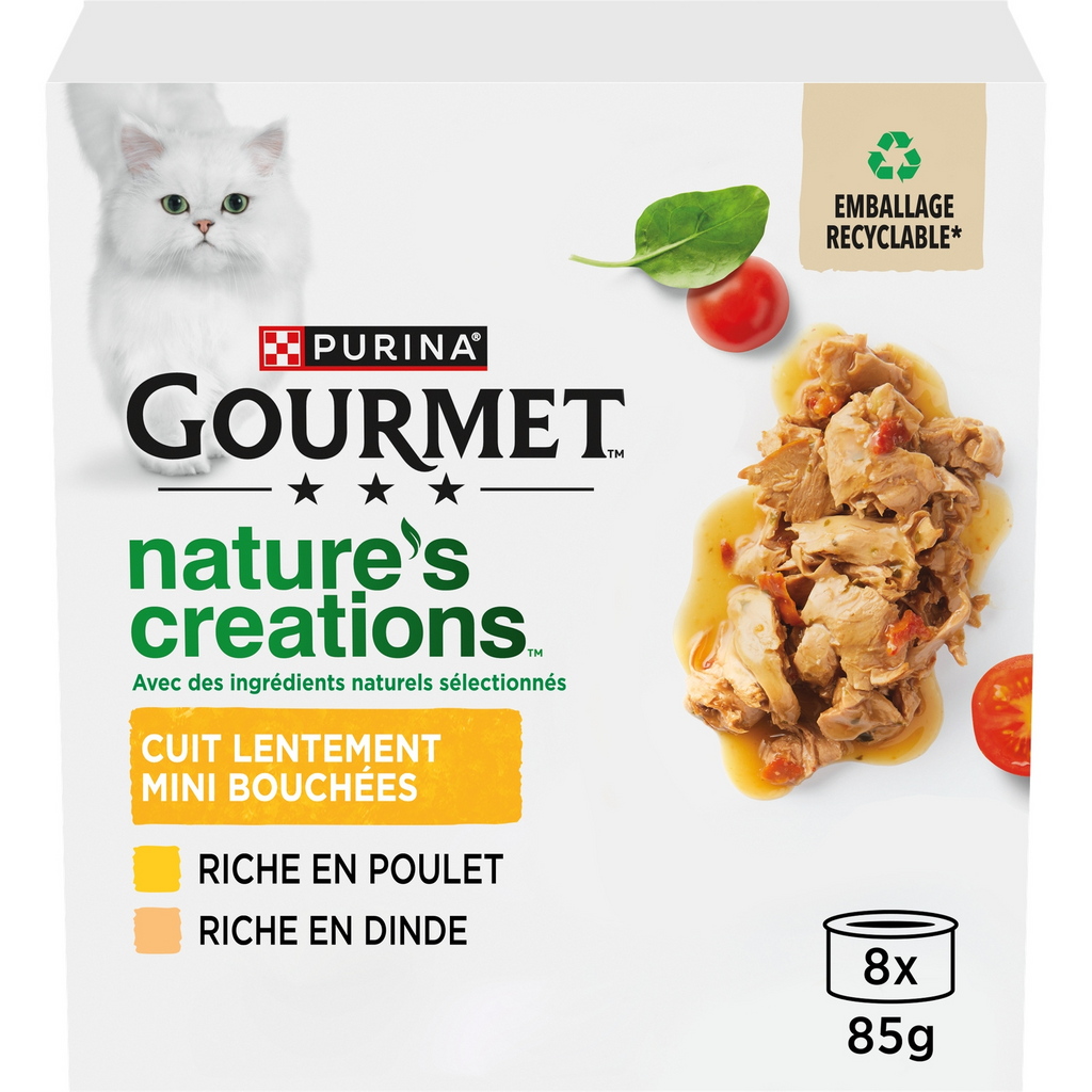 Gourmet Nature's Creations Mini Pâté Aliment pour chat - 8 x 85 g