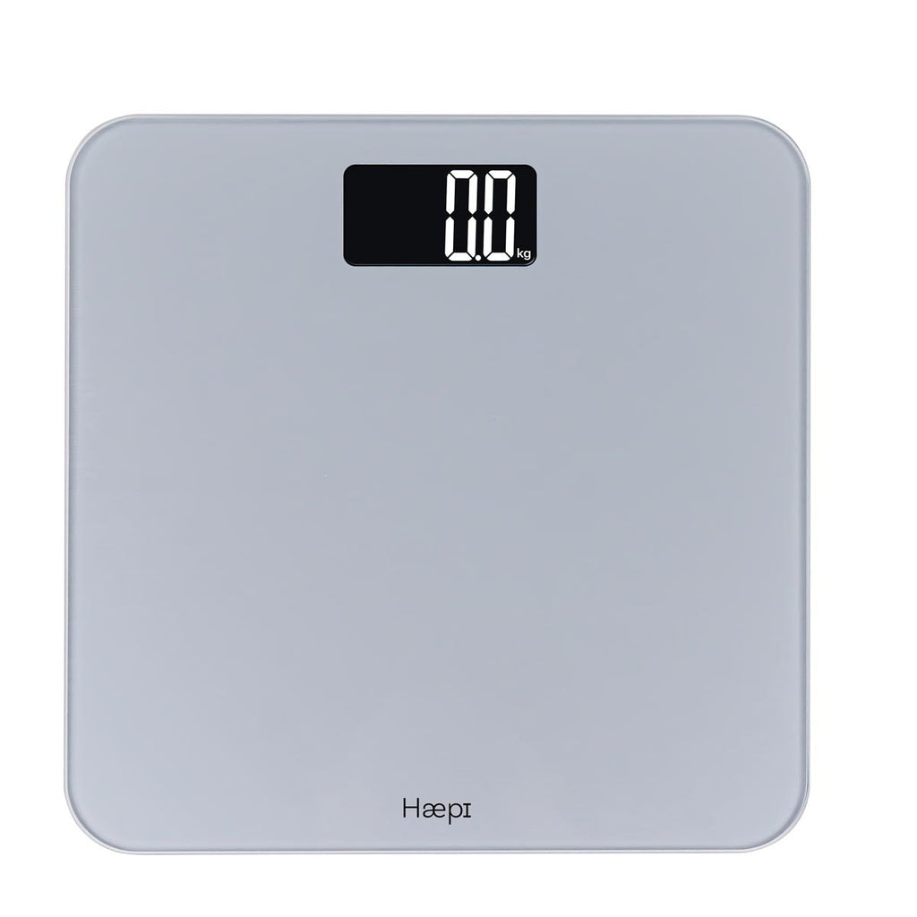 Haepi - Pèse-personne électronique avec grande plateforme et écran rétroéclairé - Capacité max. 180 kg - Piles incluses - Garantie 15 ans