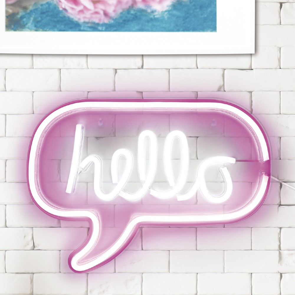 HOME DECO FACTORY Lampe LED à effet néon USB HELLO M4