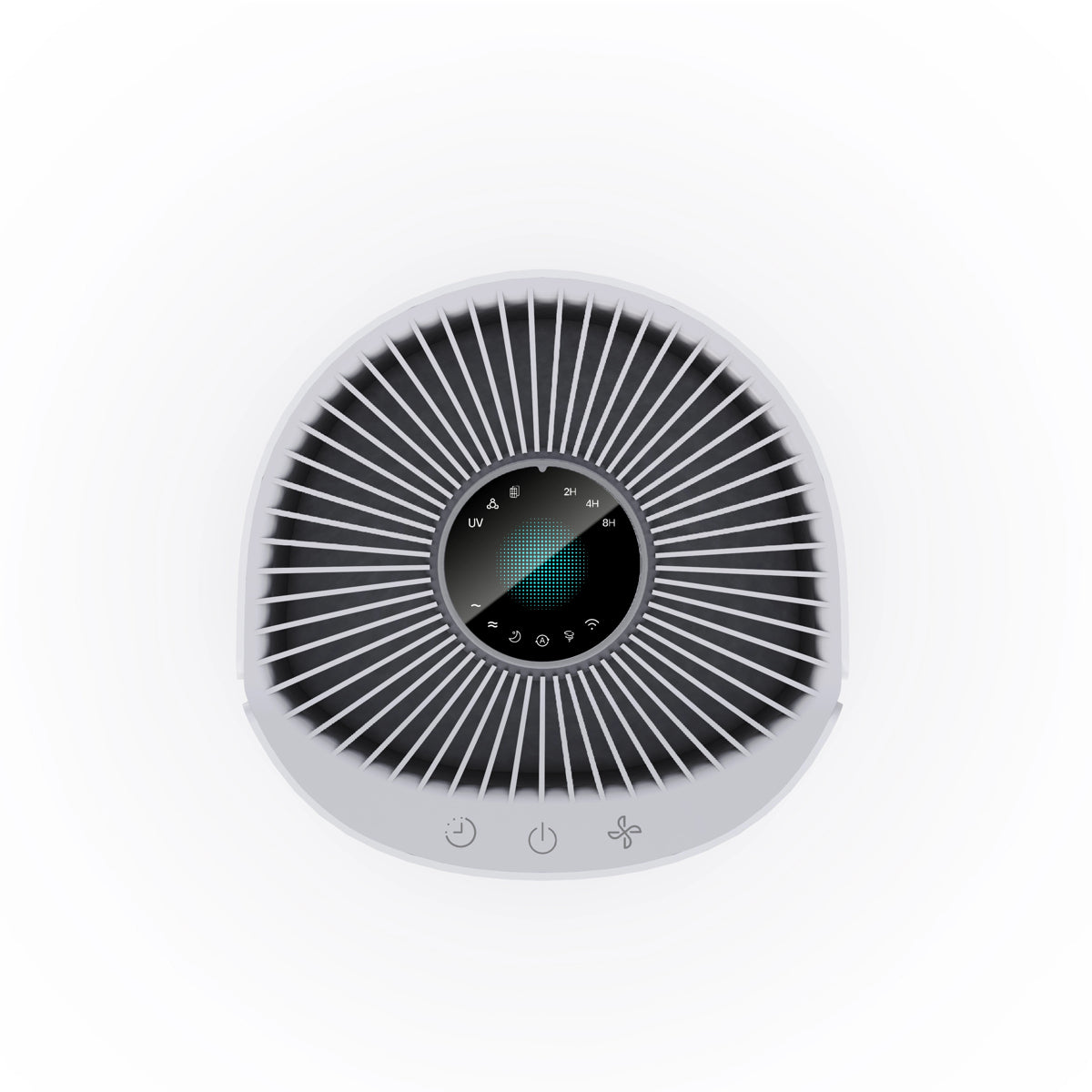 Homintell Purificateur d’air intelligent - CADR 200 m³/h, contrôle Wi-Fi, filtre HEPA H13 et à charbon actif, stérilisation UV et ioniseur, silencieux 30 dB, idéal pour pièces de 25 m²