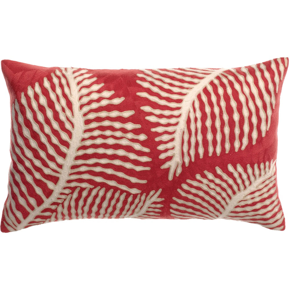 Housse de coussin brode flora papaye