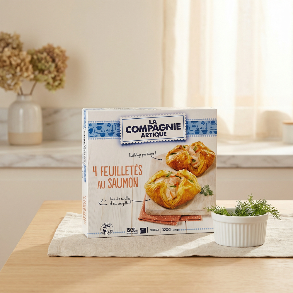 LA COMPAGNIE ARTIQUE Feuilletés au saumon - 4 x 80 g