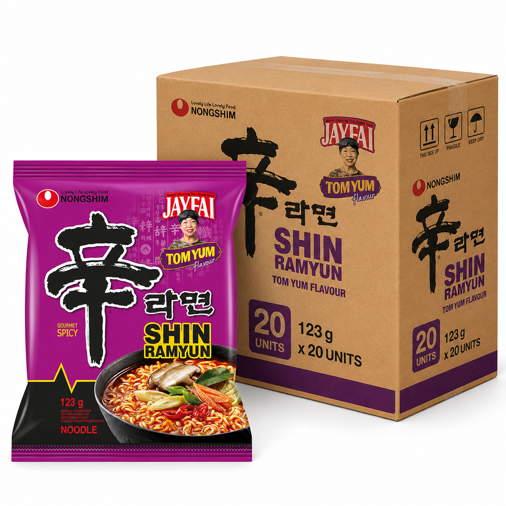 Nongshim Shin Ramyun Tom Yum, Boîte de nouilles instantanées, 20 x 123 g