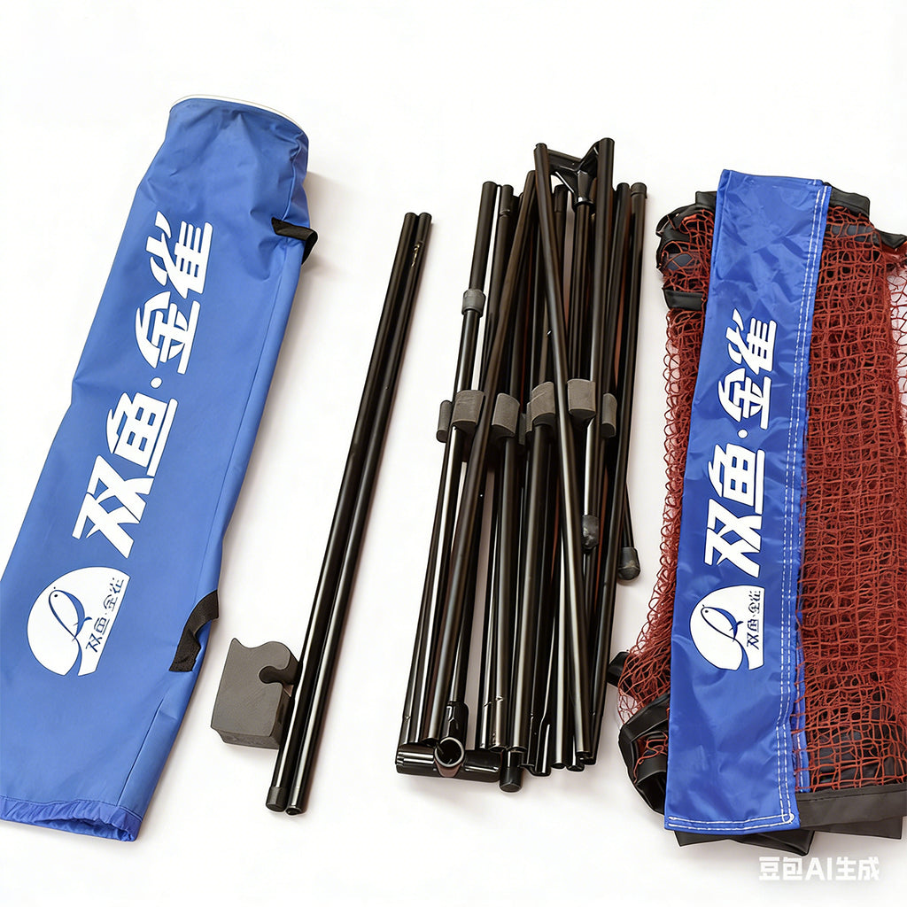Double Fish Kit de filet de badminton portable avec étui pour raquettes - BX610
