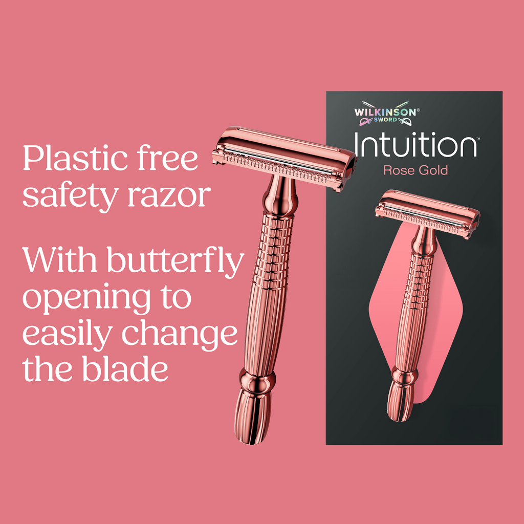 WILKINSON SWORD Intuition Rose Gold - Rasoir de Sà»reté Femme - 1 Manche + 10 Recharges