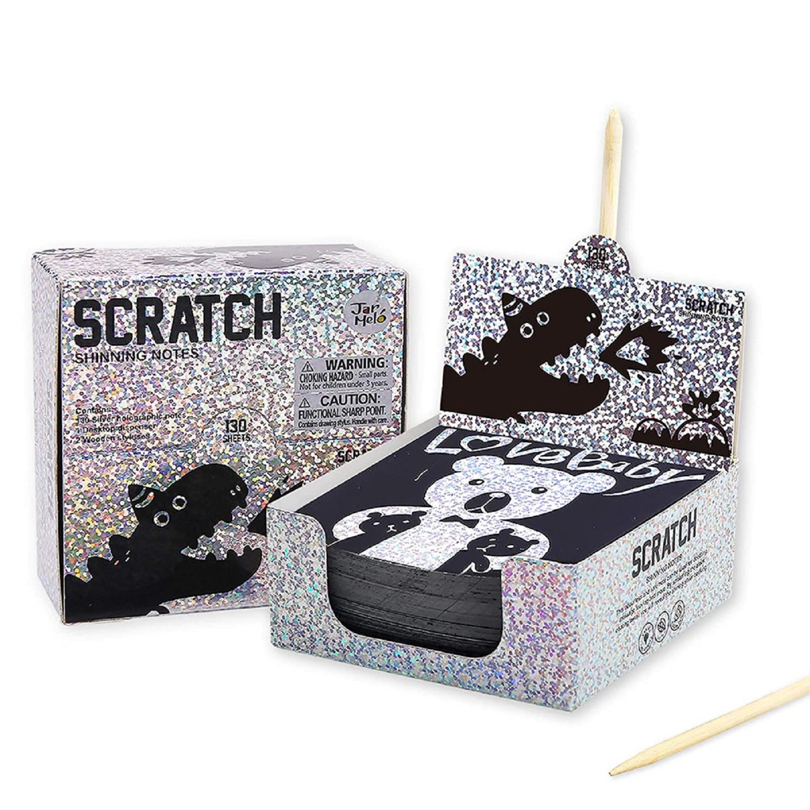 Joan Miro (Jar Melo) Kit de notes à gratter - Paillettes holographiques argentées