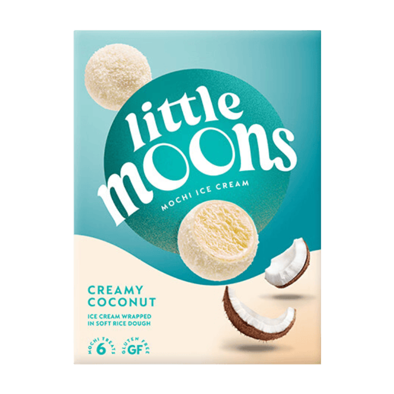 LITTLE MOONS Mochis glacés saveur noix de coco crémeuse - 192 g