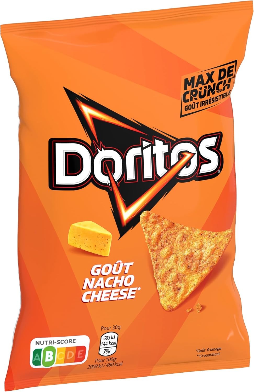 Doritos Chips de Tortilla Saveur Fromage Nacho, 160 g