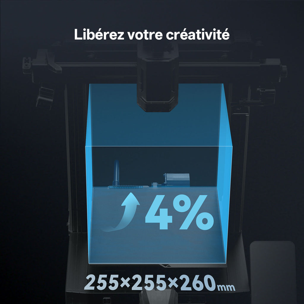ANYCUBIC Kobra 3 V2 Combo Imprimante 3D - Vitesse d'impression 600 mm/s - 255 x 255 x 260 mm