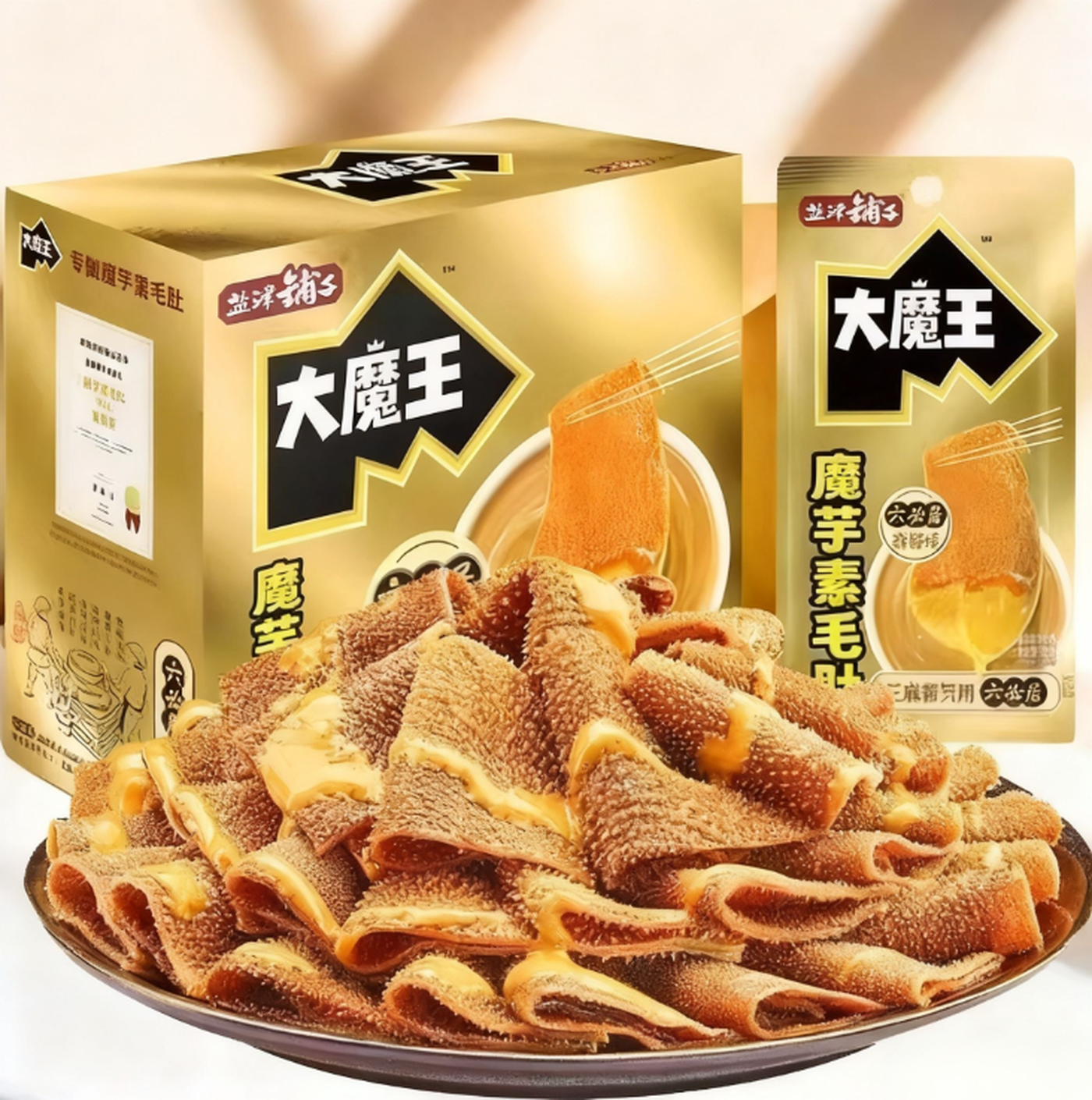 Yan Jin Pu Zi Damowang Collation de tripes végétariennes au konjac, Saveur sauce au sésame, 360 g (18 g x 20)