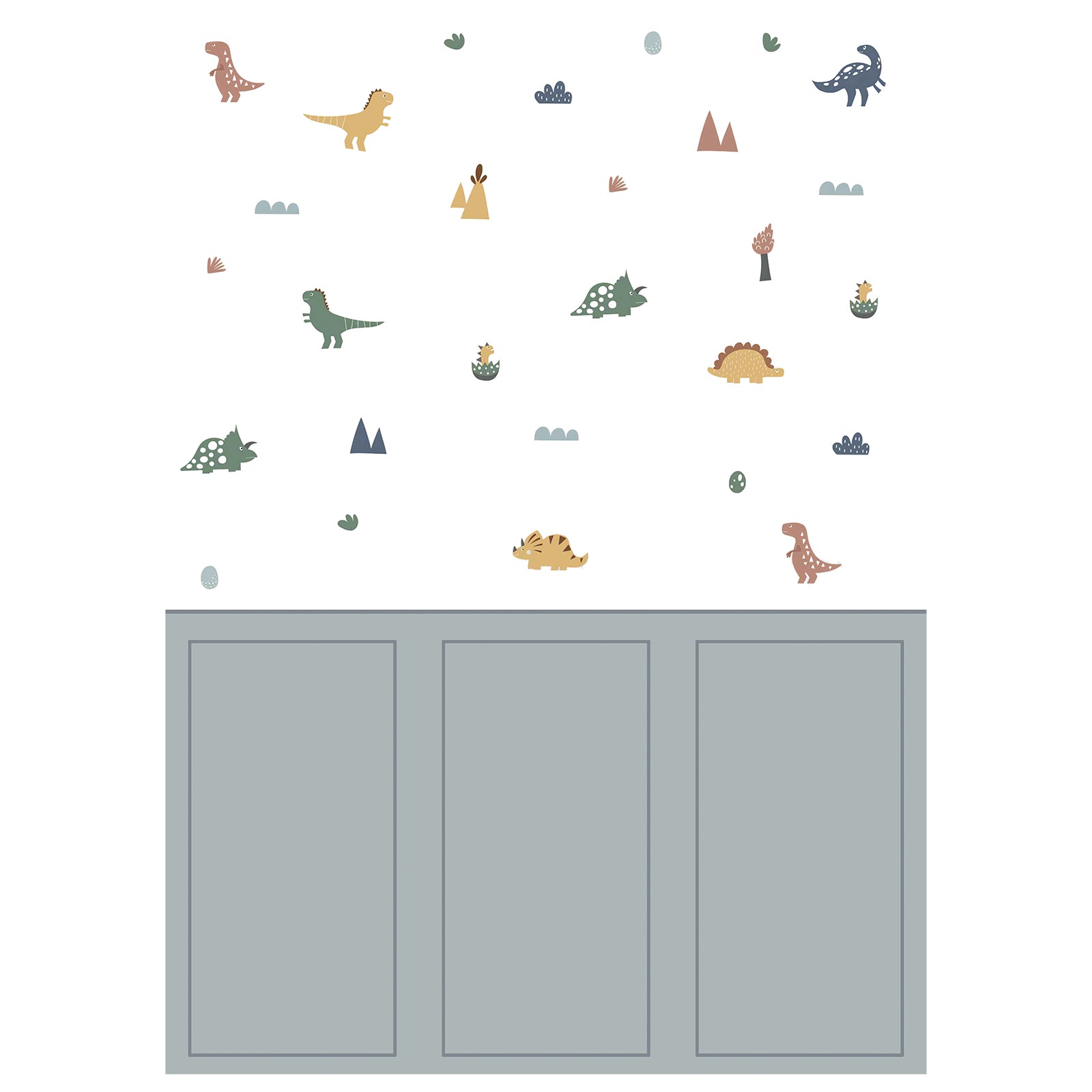 Murgall Autocollants muraux petits dinosaures - 180 x 250 cm