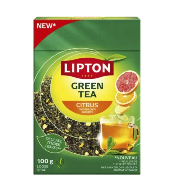Lipton Thé vert aux agrumes en vrac 100 g