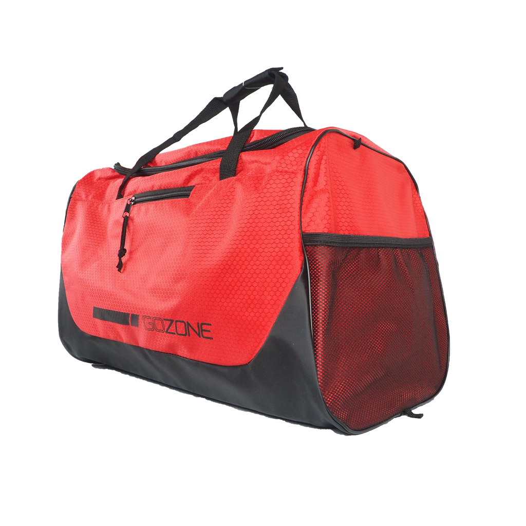 GoZone Sac de sport léger, 100 % polyester durable, Poignée à fermeture auto-agrippante, Poches latérales ouvertes en maille, Léger et durable