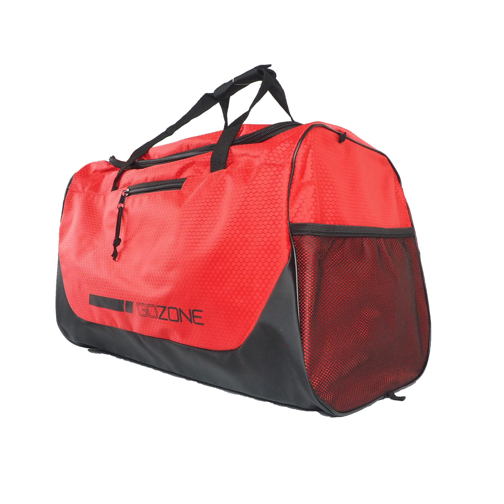 GoZone Sac de sport léger, 100 % polyester durable, Poignée à fermeture auto-agrippante, Poches latérales ouvertes en maille, Léger et durable