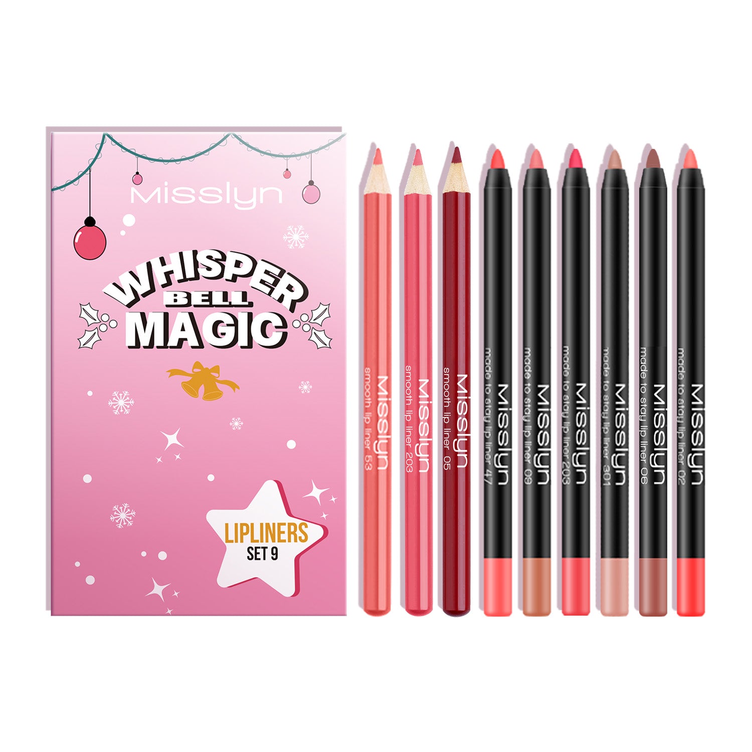 Misslyn Magie clochette chuchotée 2 Coffret de crayons contour des lèvres