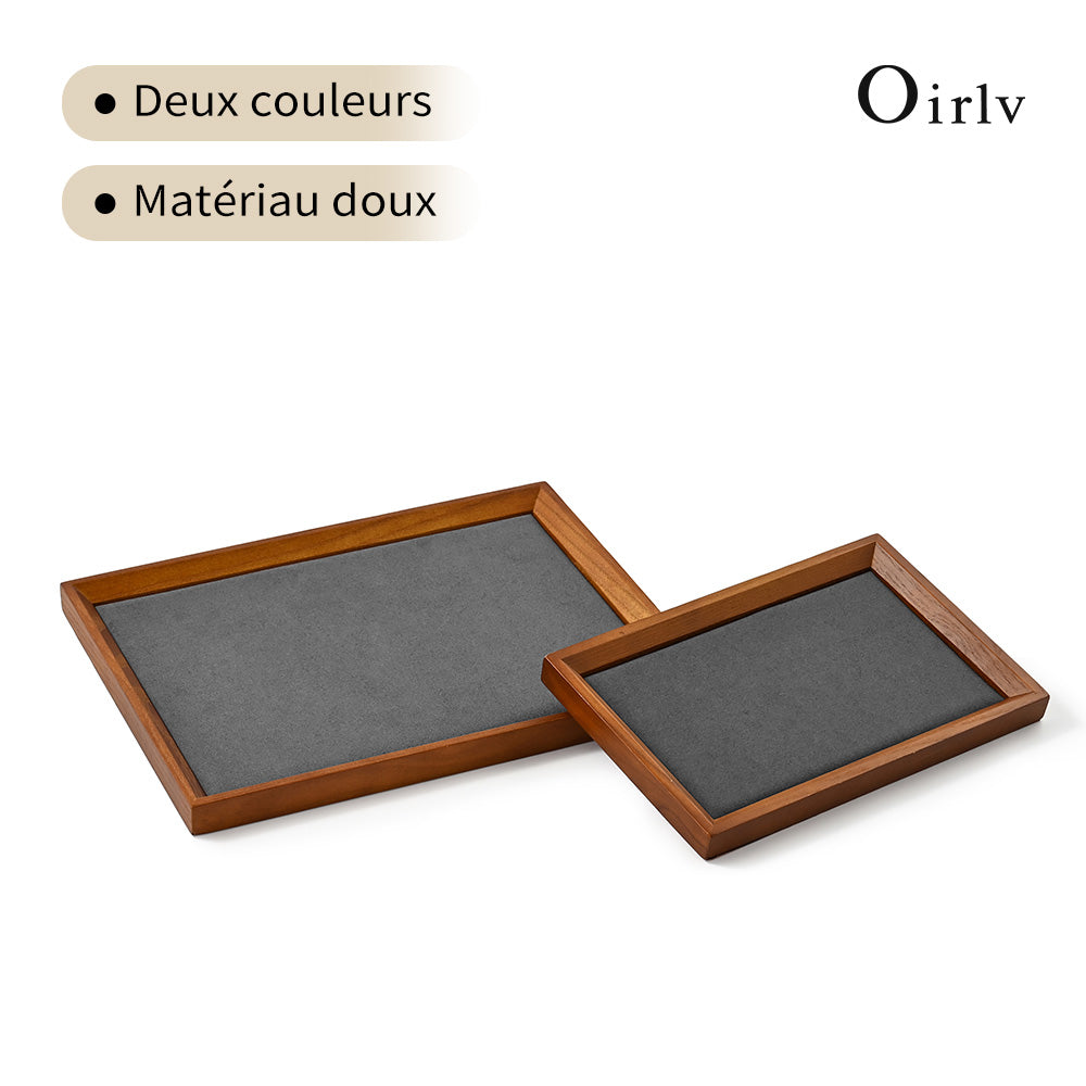Oirlv Plateau de présentation pour bijoux en bois