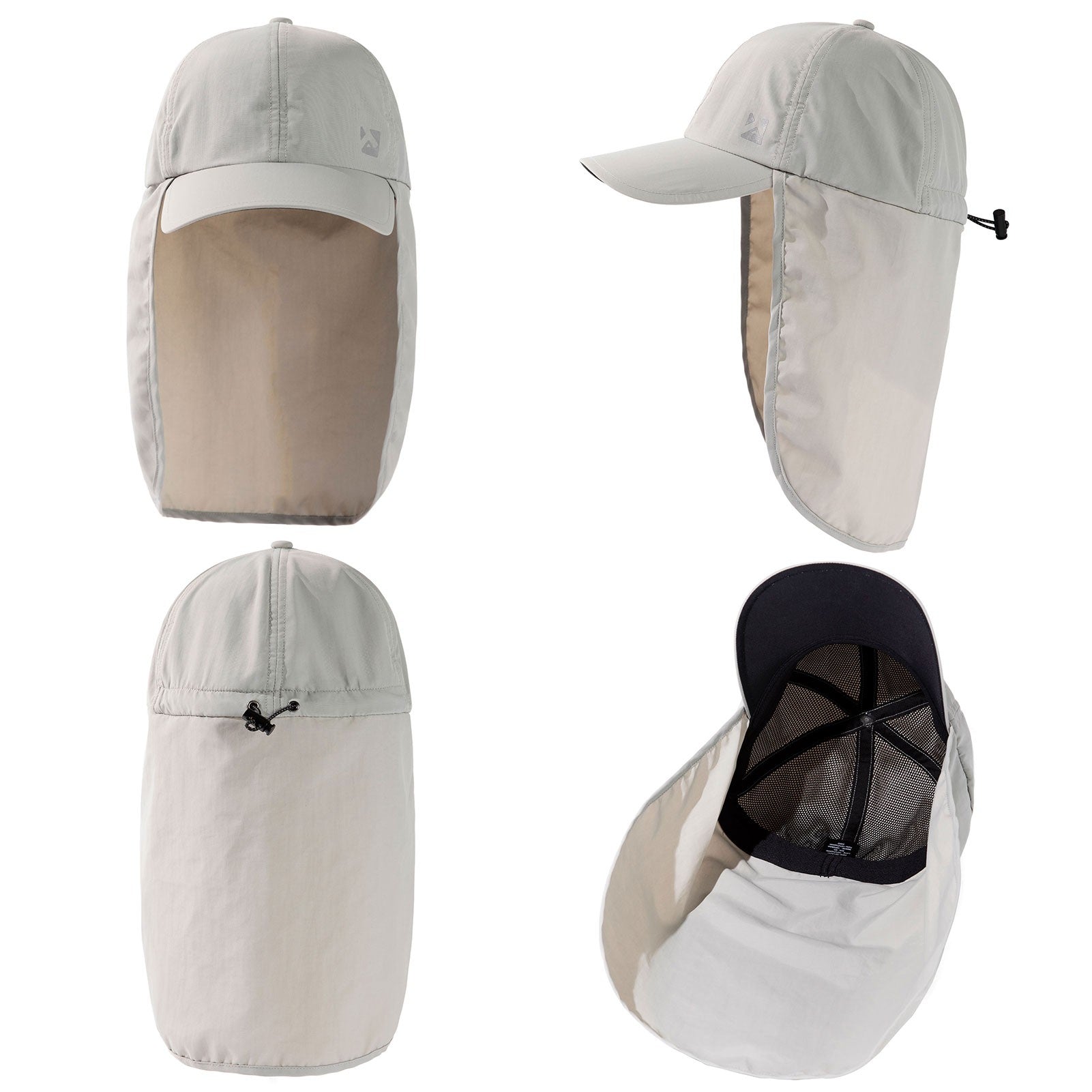 TOP-EX Casquette de baseball homme réglable imperméable anti-UV avec protège-nuque M/L Gris