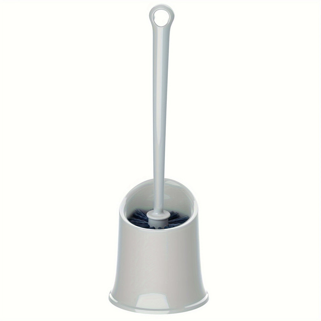 emmama Brosse WC avec support pour salle de bain, gris, 1 pièce