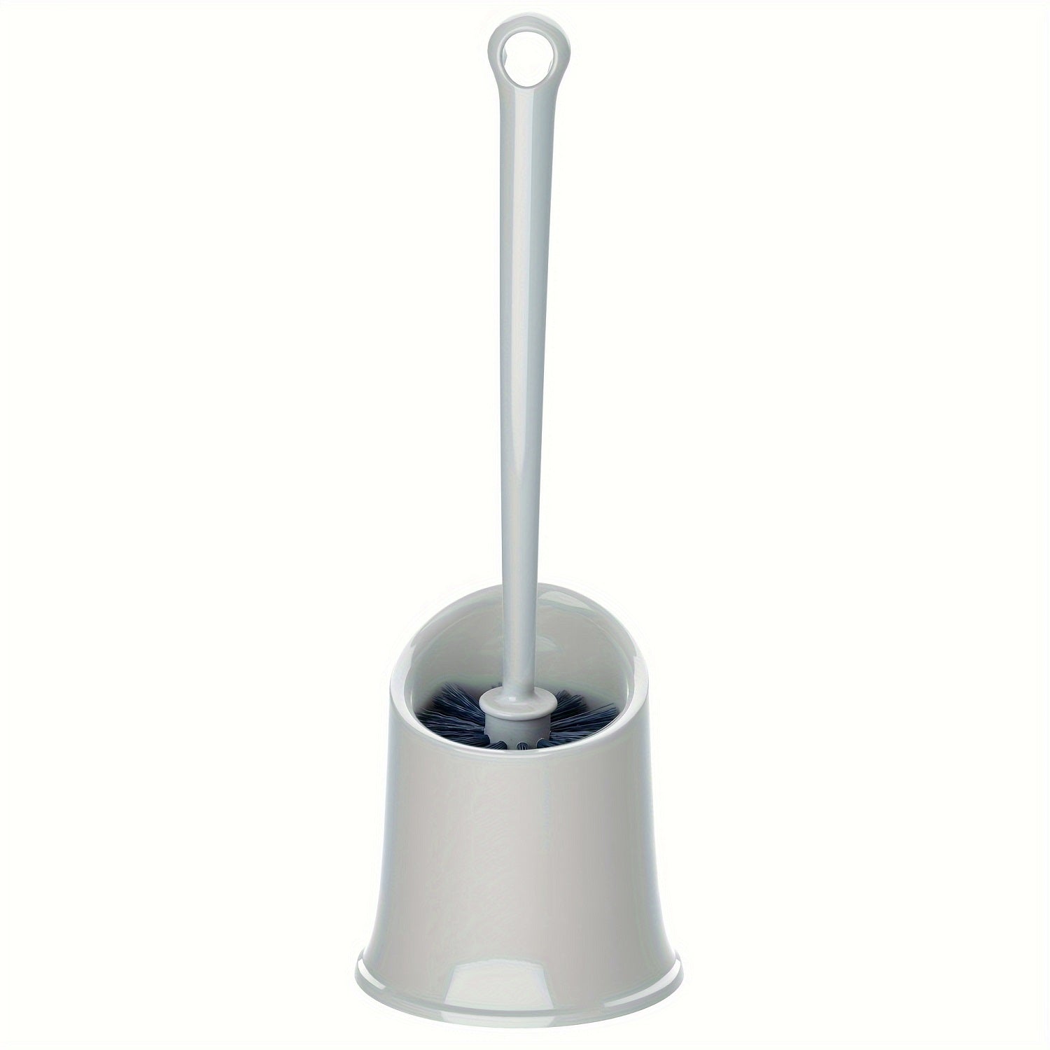 emmama Brosse WC avec support pour salle de bain, gris, 1 pièce