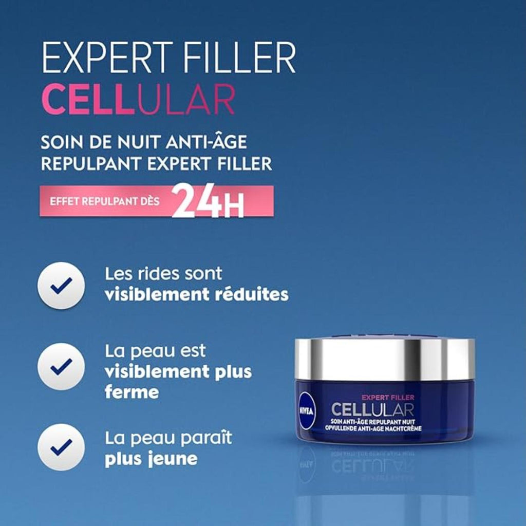 NIVEA Cellular - Crème de Nuit Anti-âge Repulpante 50 ml