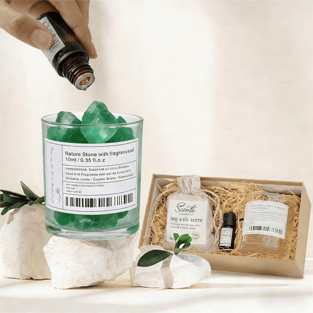 Zooly Coffret cadeau avec diffuseur de parfum en cristal vert, Enchanted Wood Phantom - 380 g