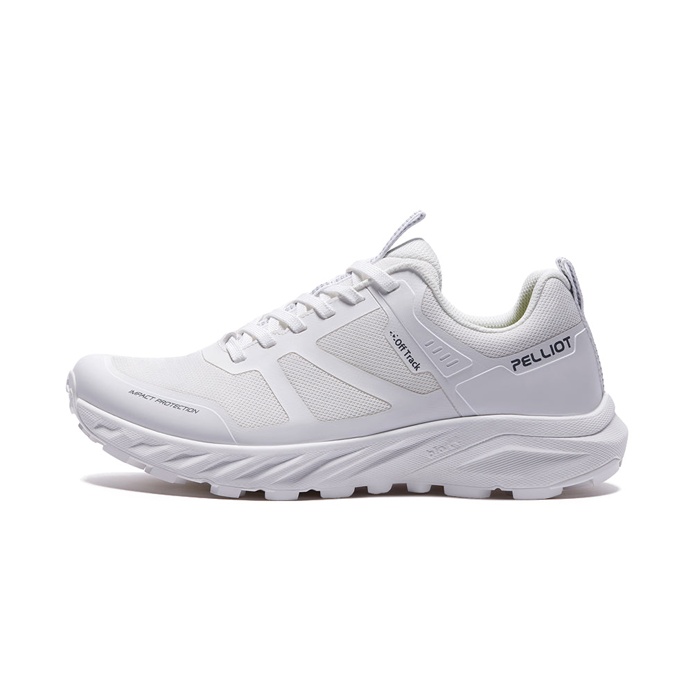 PELLIOT Chaussures de course unisexes légères amortissantes – Épurées et respirantes, Blanc (EU 38)