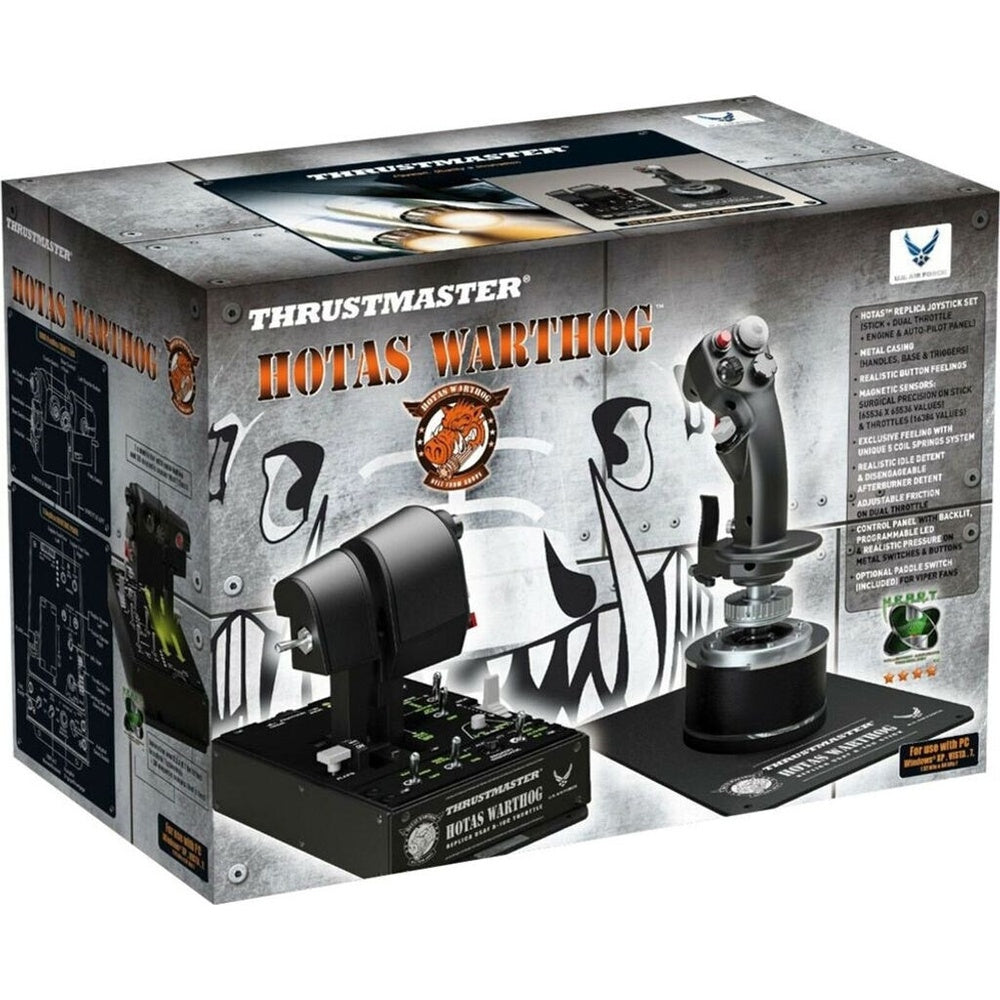 Thrustmaster Hotas Warthog - A-10C Officiel, Double Throttle & Joystick, Entièrement Métallique, Technologie H.E.A.R.T. - PC