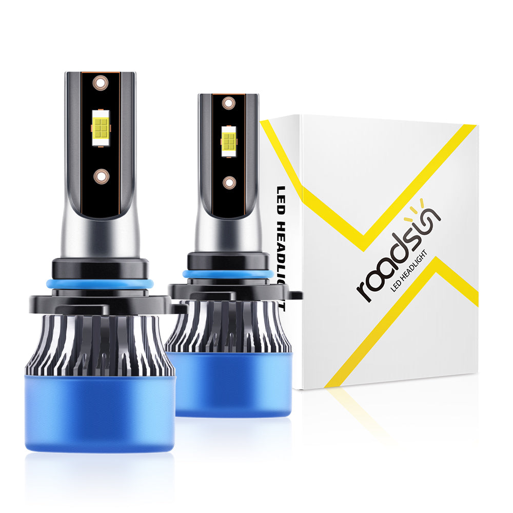 Roadsun ampoule 9006/HB4 ultra-lumineuse 6000K blanc froid, ampoule HB4 pour moto, avec refroidissement par ventilateur, prête à brancher, étanchéité et résistance à la poussière IP68