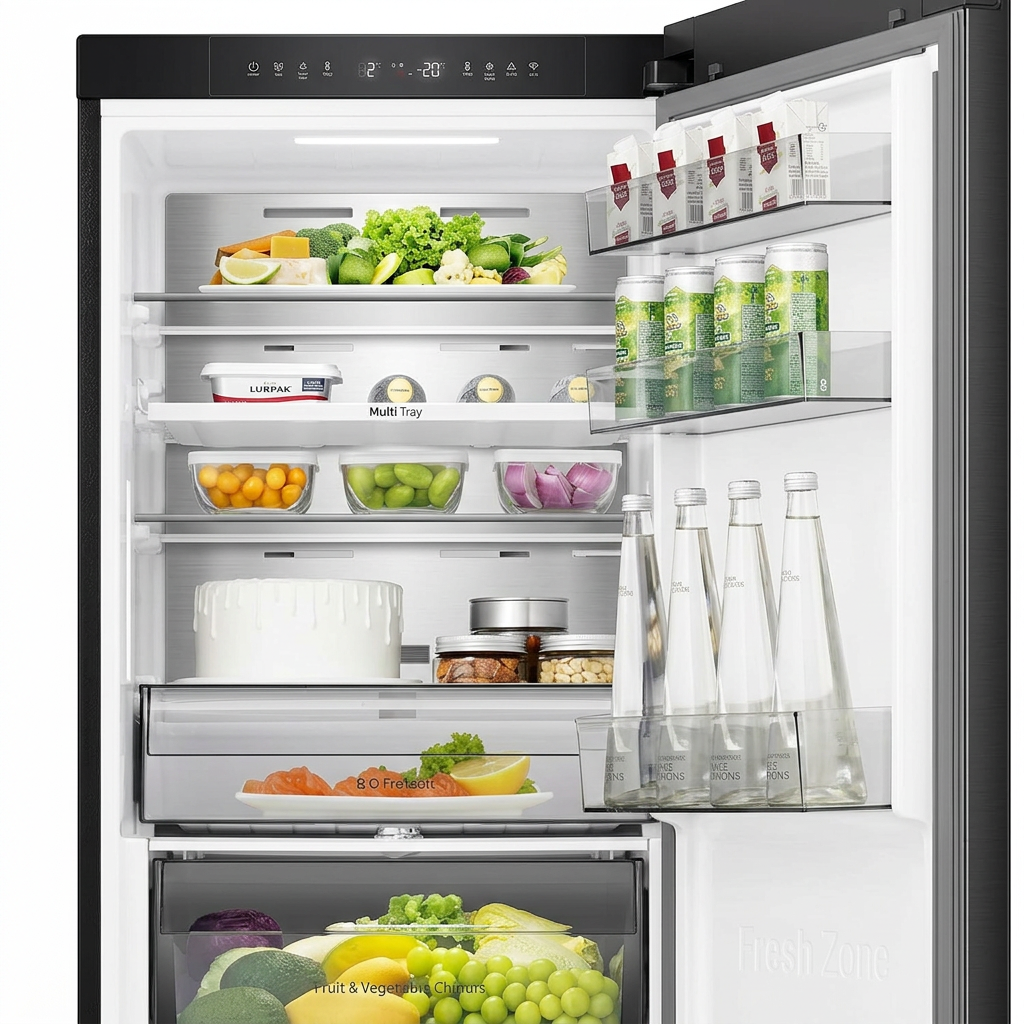 Hisense RB3K330SAFC Réfrigérateur-congélateur, Pose libre, Capacité 330 litres, 35 dB