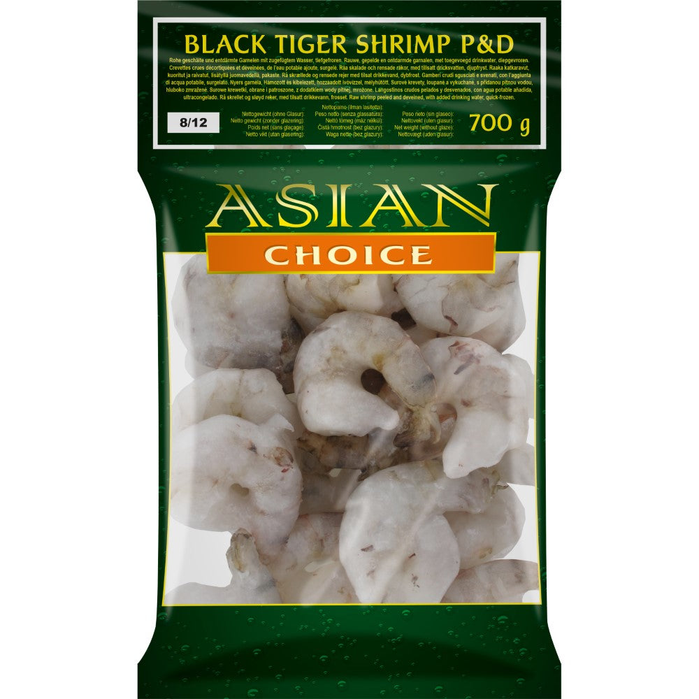 ASIAN CHOICE Crevettes Black Tiger P&D calibre 16/20 - 1 kg