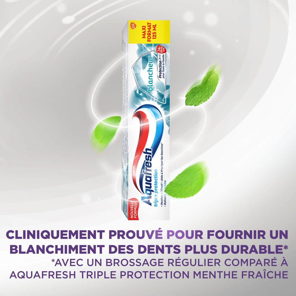 AQUAFRESH Dentifrice Triple Protection Blancheur - 125 ml
