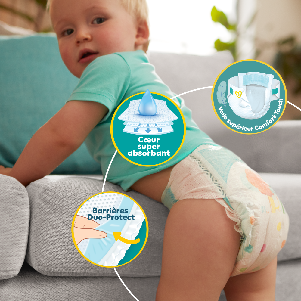 Pampers Baby-Dry, Taille 5, 19 couches