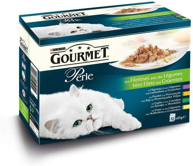 Gourmet Perle Filettines aux Légumes Nourriture pour Chat Pack Variété - 12 x 85 g
